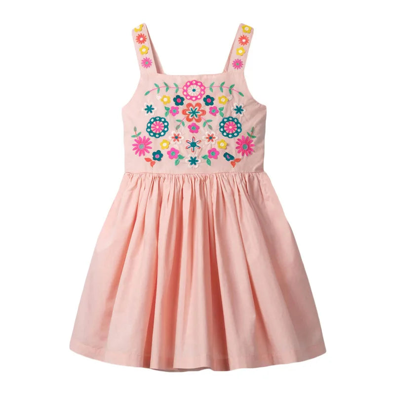 Girls Sleeveless Cotton Summer Dress