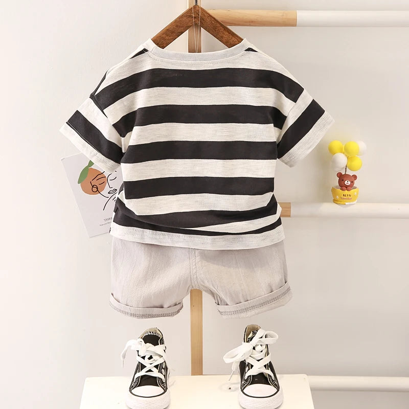 Boy's Cotton T-shirt & Shorts Set