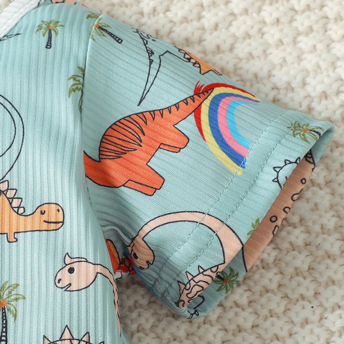 Boy's Dinosaur Print T-shirt & Shorts Set