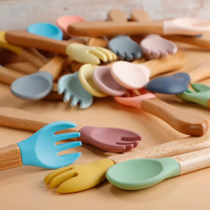 Silicone Mini Fork & Spoon Set