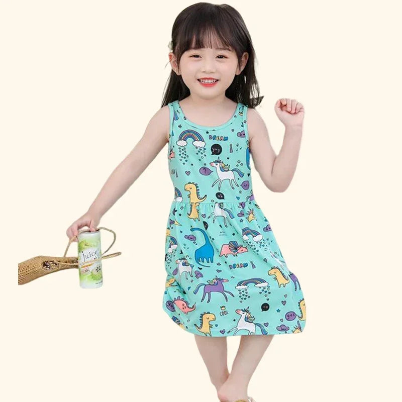 Girl's Summer Floral Dress