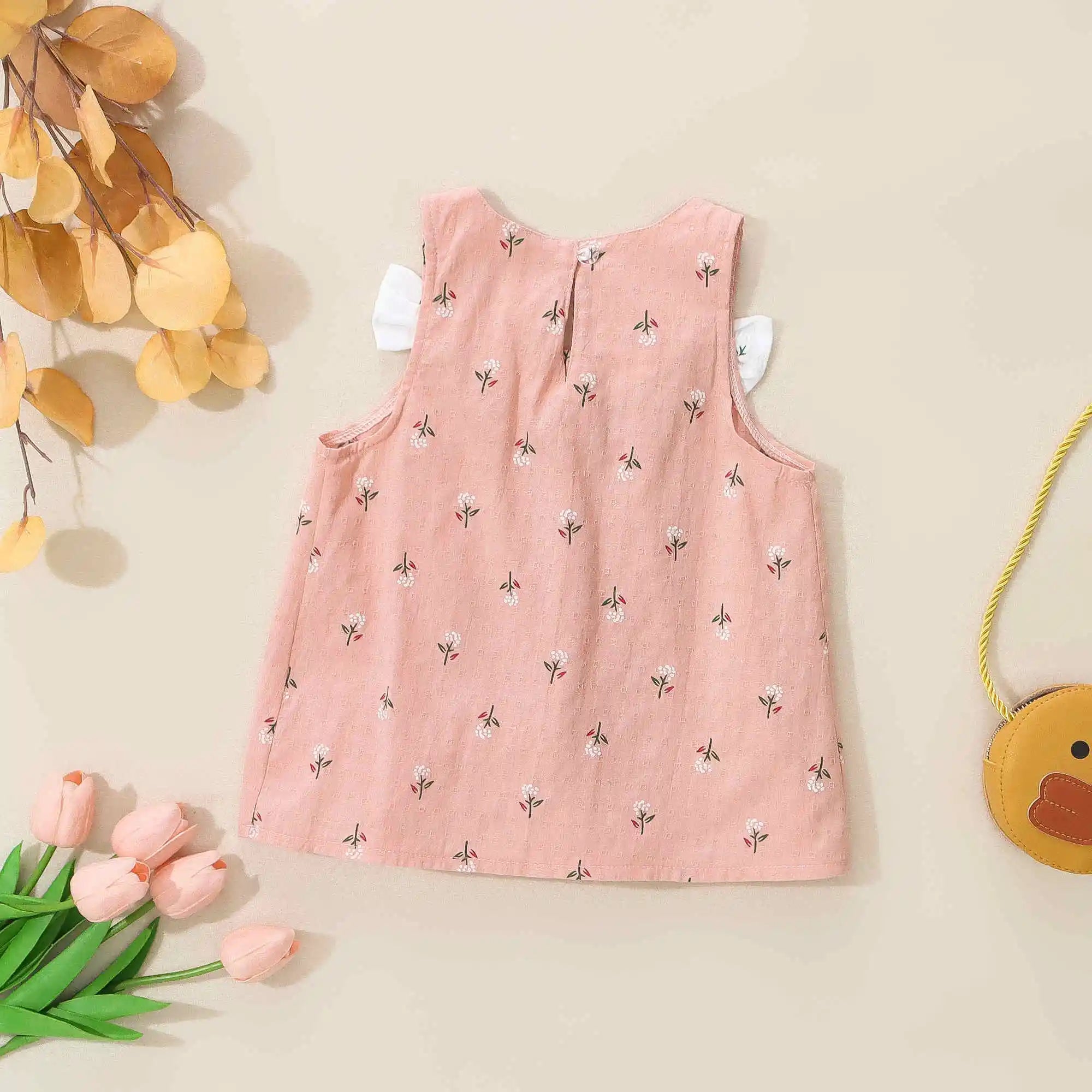 Girl's Summer Sleeveless Bowknot Dress