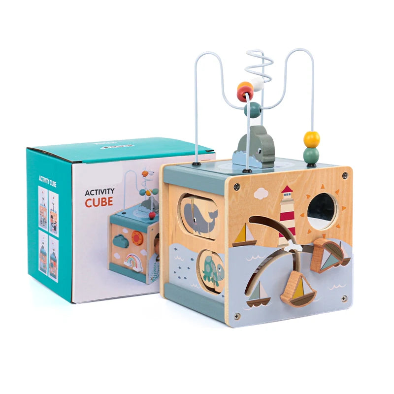 Wooden Activity Cube Toy