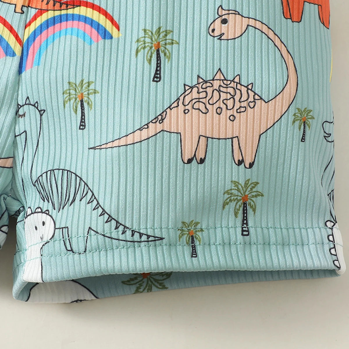 Boy's Dinosaur Print T-shirt & Shorts Set
