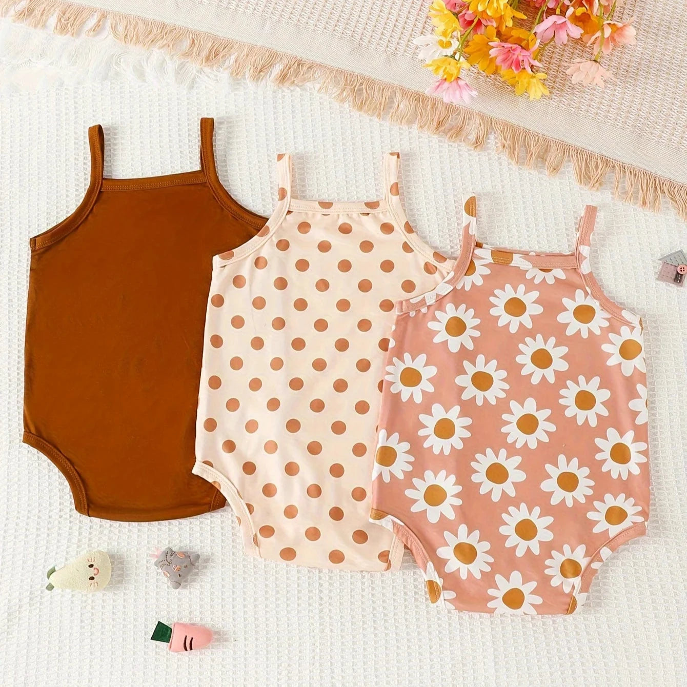 3 PCS Girl's Summer Romper