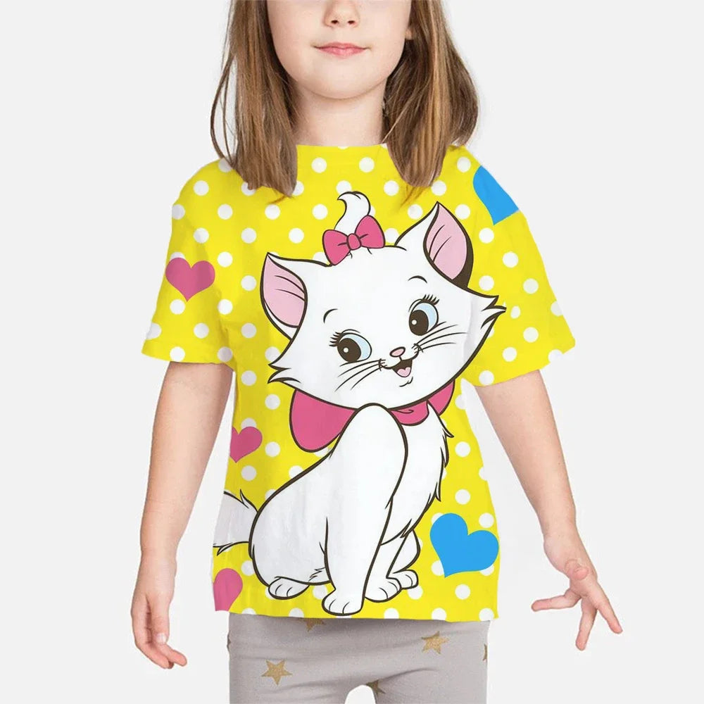Girl's Disney Marie Cat Printed T-shirt