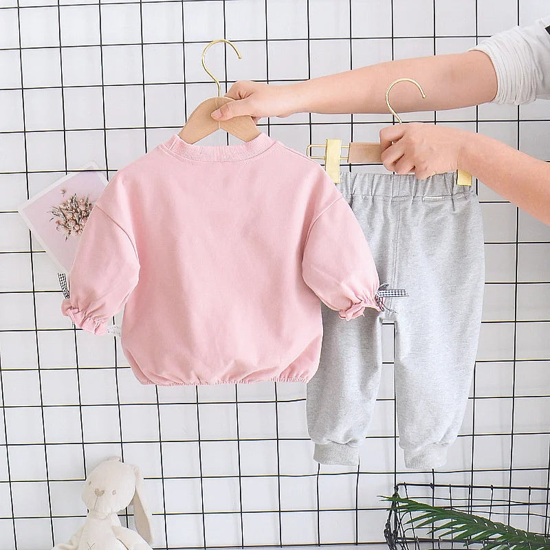 Girl's Top and Tracksuit Set