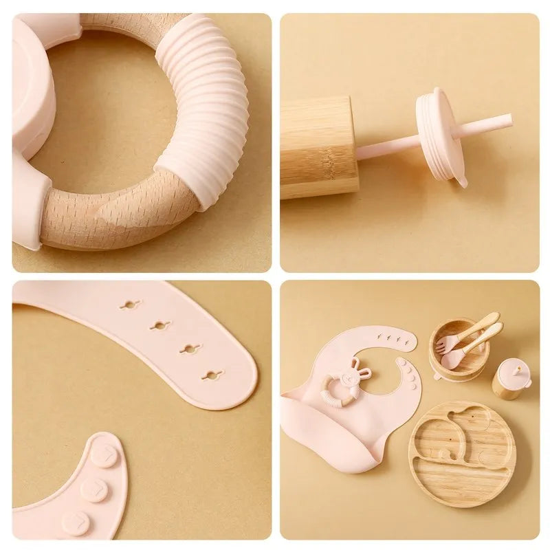 Bamboo & Silicone Mealtime Set