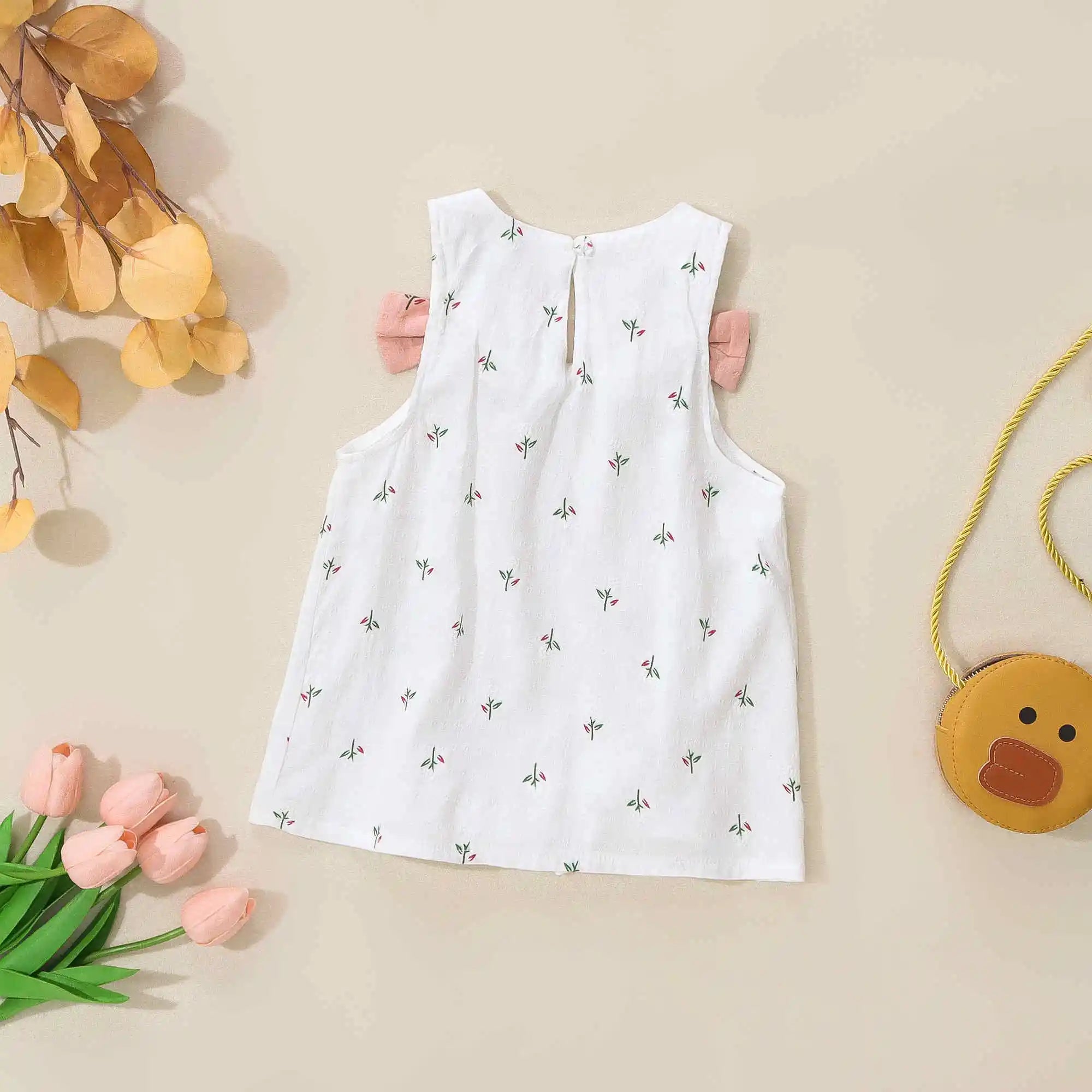Girl's Summer Sleeveless Bowknot Dress