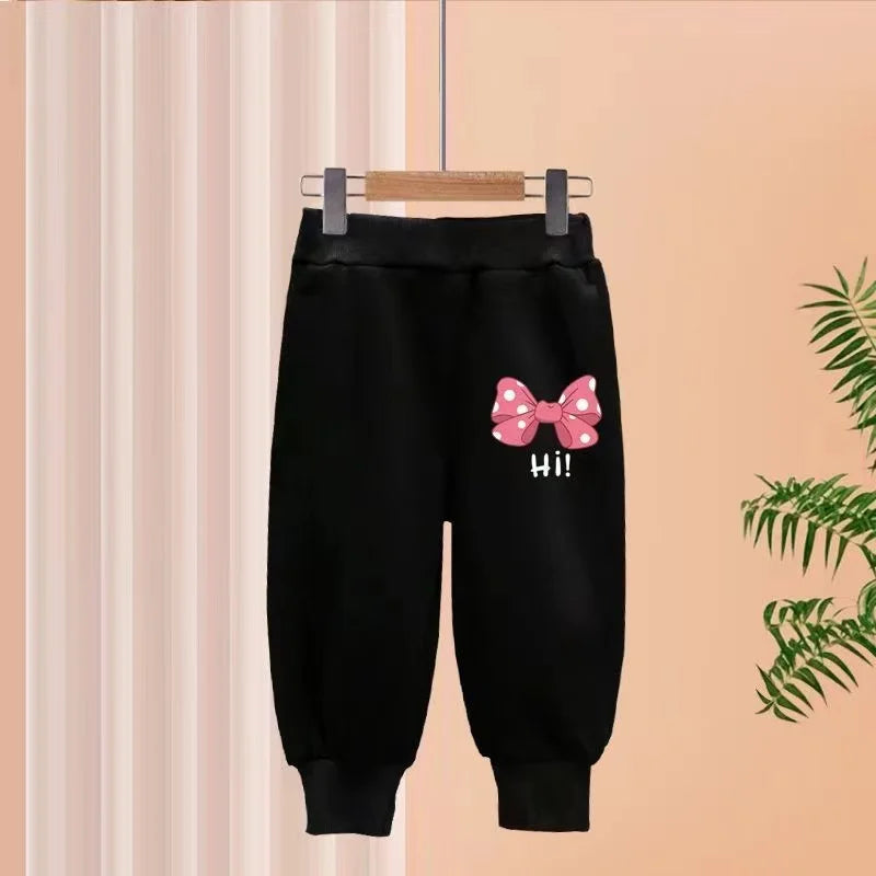 Girl's Printed Sweatshirt & Tracksuit Set