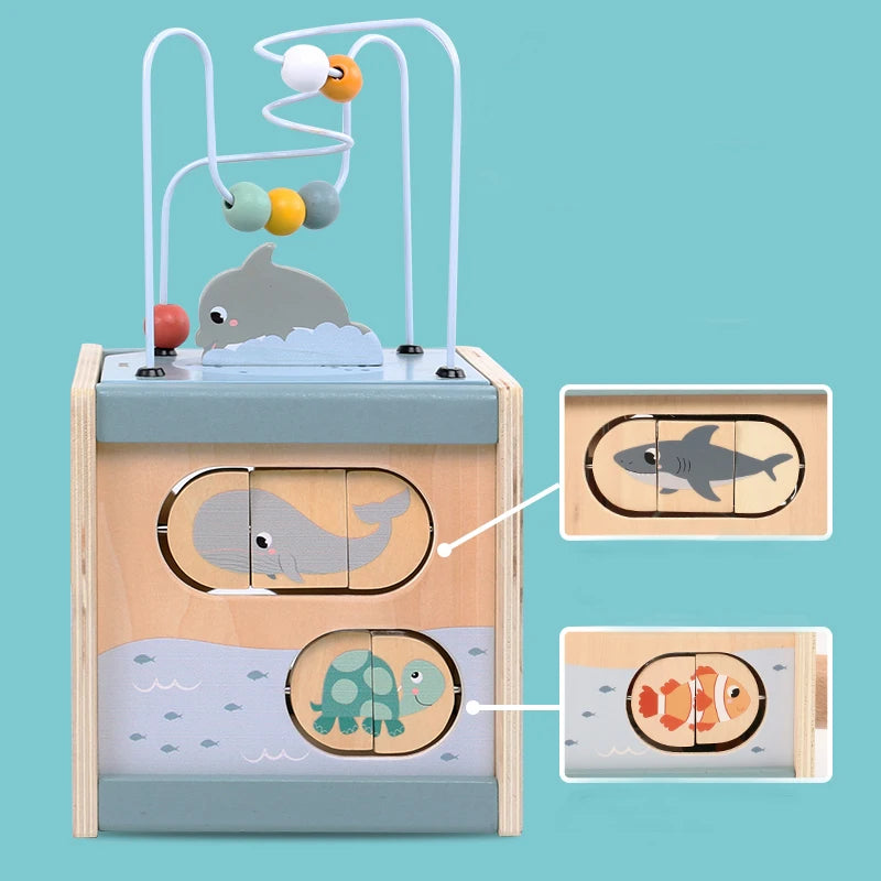 Wooden Activity Cube Toy