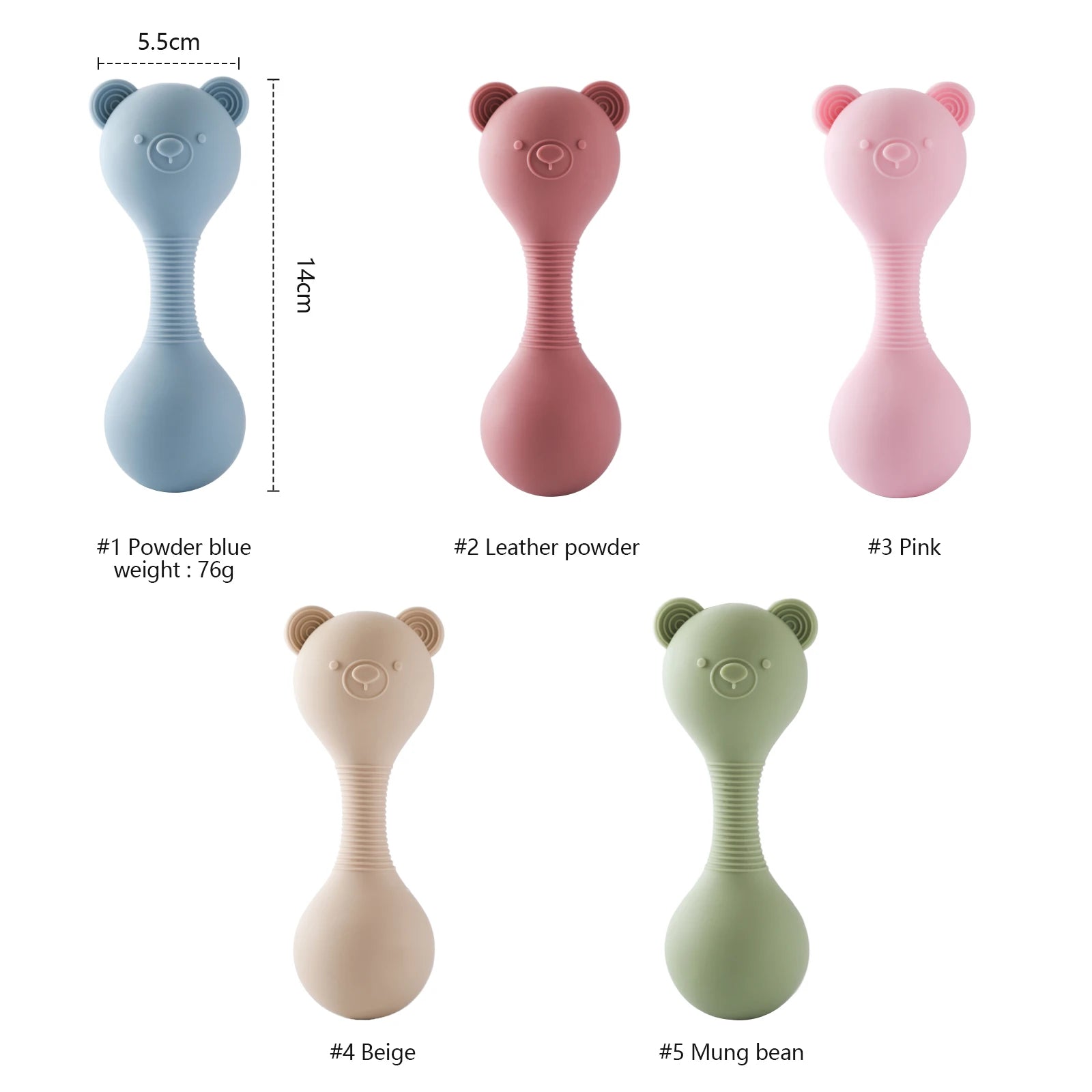 Silicone Rattle Teether Toy