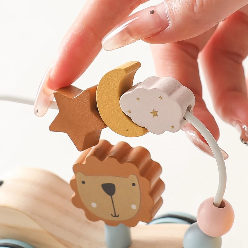 Wooden Montessori Animal Car Toy