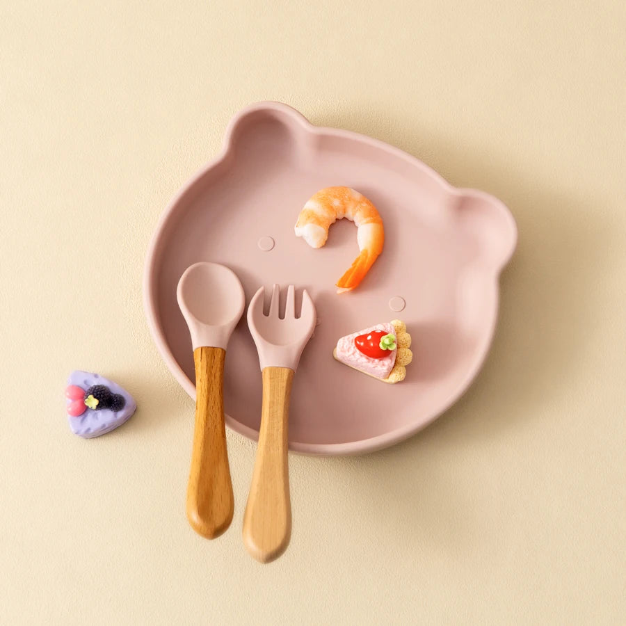 Silicone Plate & Cutlery Set