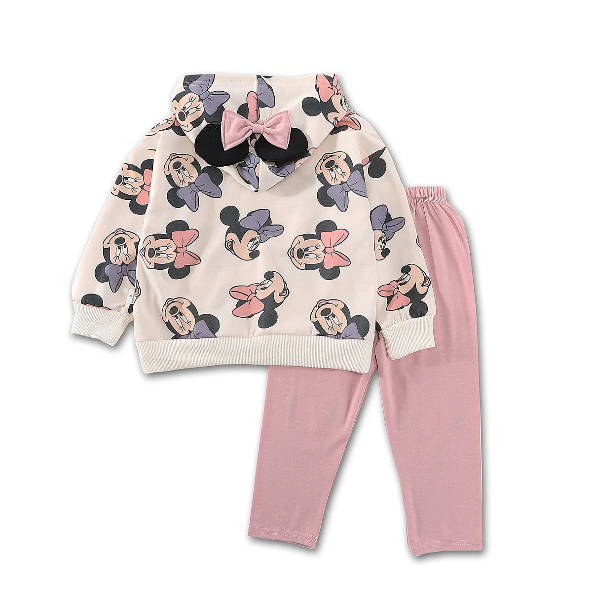 Girl's Minnie Hoodie & Leggings Set