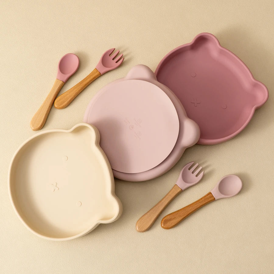 Silicone Plate & Cutlery Set