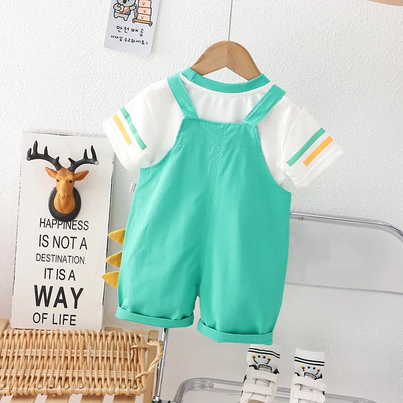 Boy's T-shirt & Overalls Set