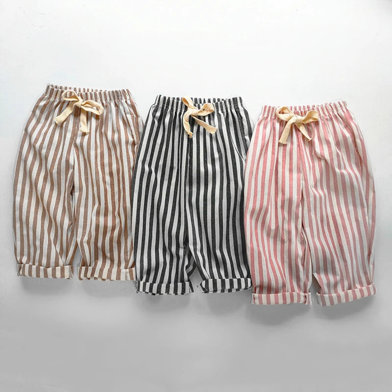 Boy's Striped Loose Pants