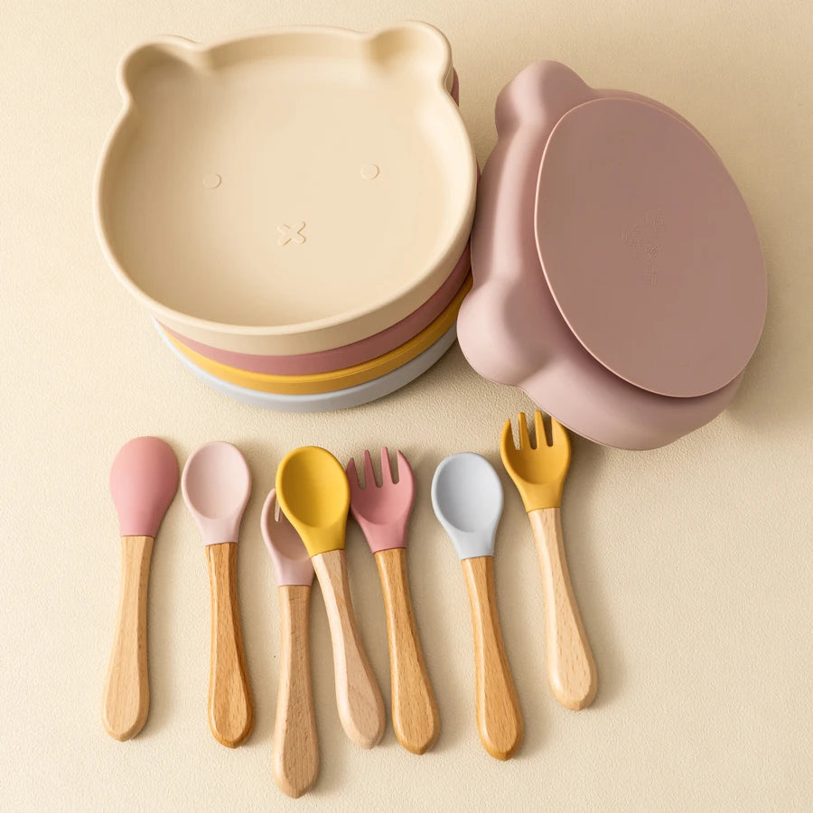 Silicone Plate & Cutlery Set