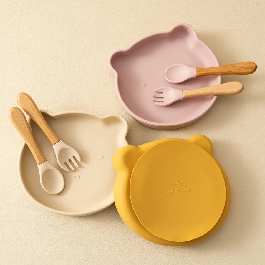 Silicone Plate & Cutlery Set