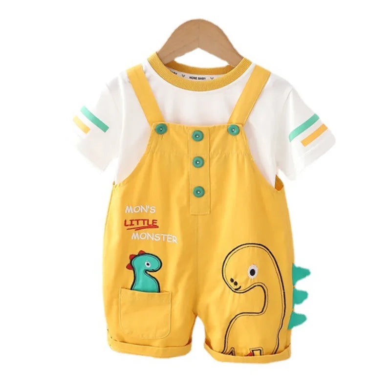 Boy's T-shirt & Overalls Set