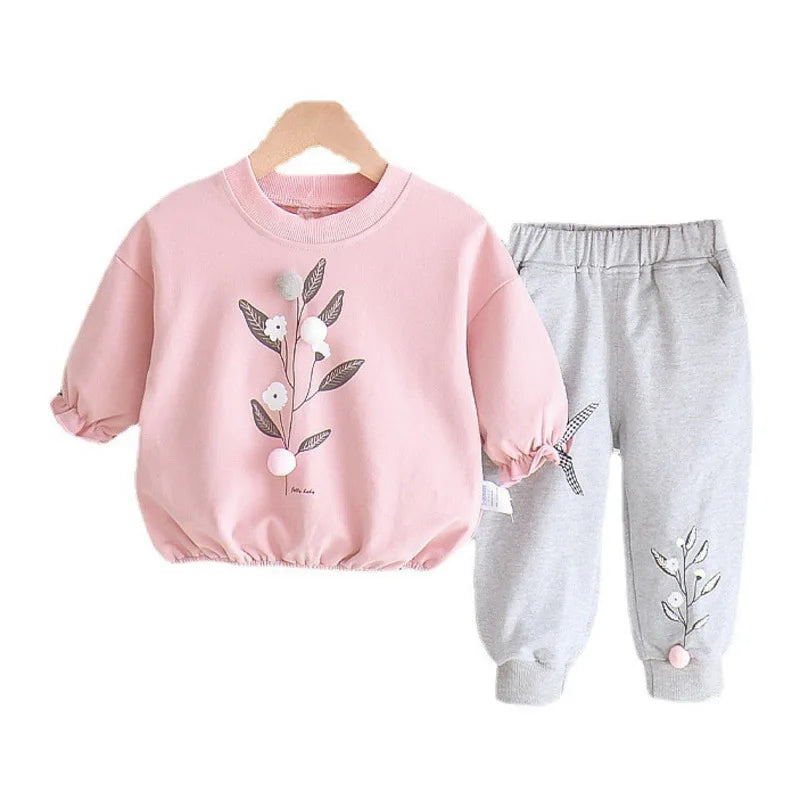 Girl's Top and Tracksuit Set