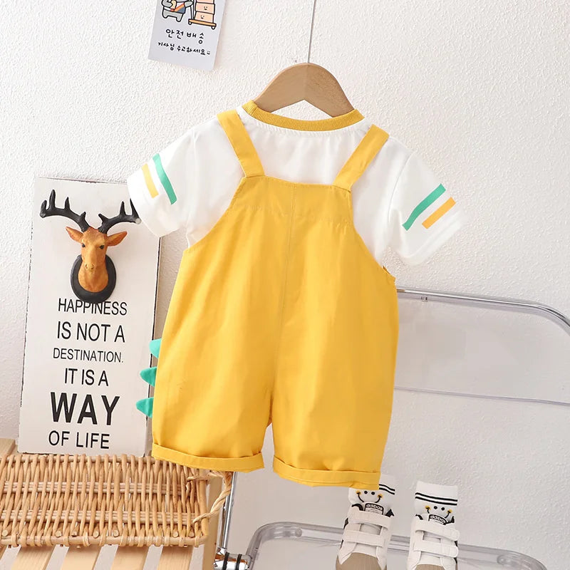 Boy's T-shirt & Overalls Set