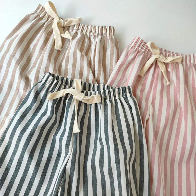 Boy's Striped Loose Pants