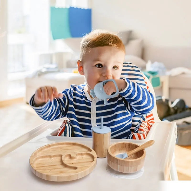 Bamboo & Silicone Mealtime Set